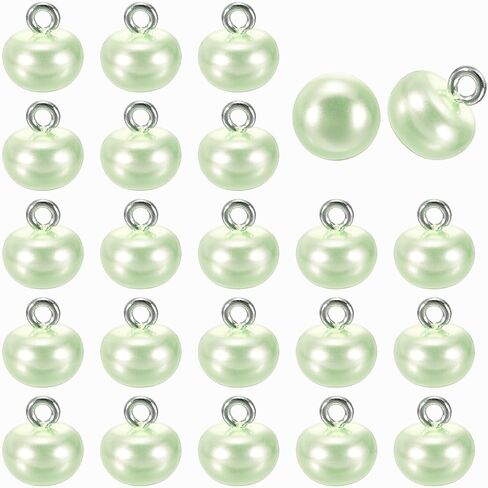 HARFINGTON 24pcs 16L Round Faux Pearl Buttons 10mm 3/8" Half Ball Dome Metal Shank Sewing Buttons Replacement DIY Small Button for Clothing Bridal Wedding Dress DIY Crafts, Light Pink in Saudi Arabia