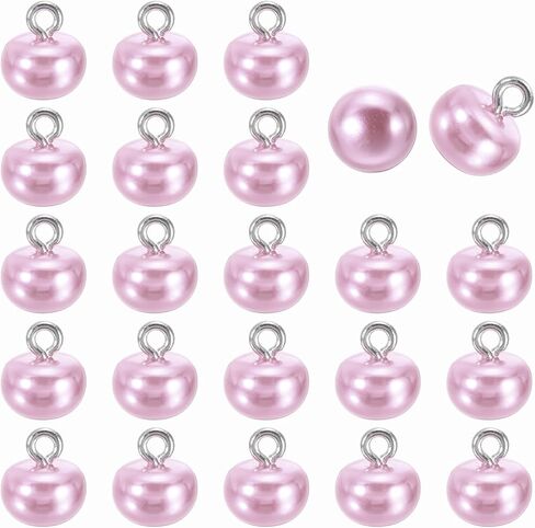 HARFINGTON 24pcs 16L Round Faux Pearl Buttons 10mm 3/8" Half Ball Dome Metal Shank Sewing Buttons Replacement DIY Small Button for Clothing Bridal Wedding Dress DIY Crafts, Light Pink in Saudi Arabia