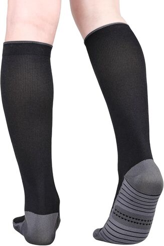 YUEDGE Compression Socks for Men Long Running Cycling Softball Baseball Athletic Sports Socks Flight Socks For Men,5 Pairs in Kuwait