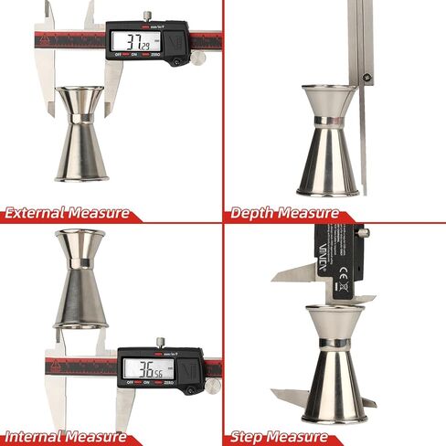 VINCA IP67 Grade Digital Caliper, DIPA-0605 0-6 Inch/150mm, Inch/Millimeter/Fraction Conversion, Stainless Steel, Large LCD Screen in Saudi Arabia
