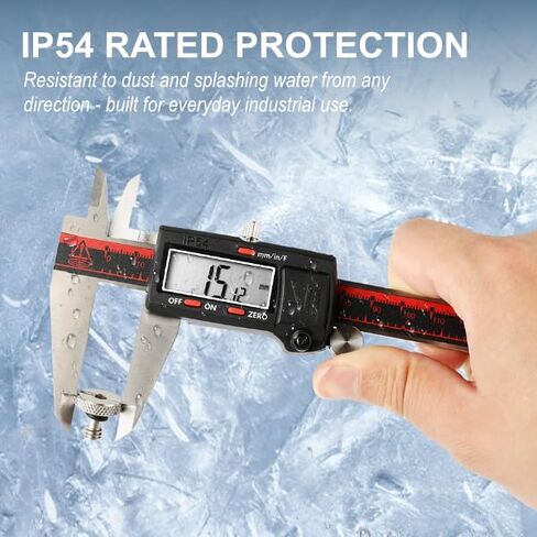 VINCA IP67 Grade Digital Caliper, DIPA-0605 0-6 Inch/150mm, Inch/Millimeter/Fraction Conversion, Stainless Steel, Large LCD Screen in Saudi Arabia