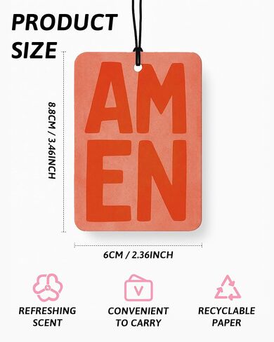 Christian Faith Car Air Freshener 4 Pcs Coconut Scented, Christian Car Accessories Mirror Decor for Women, Retro Inspirational Religious Hanging Air Freshener for Cars Closet Drawer Books in Saudi Arabia