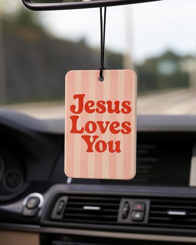 Christian Faith Car Air Freshener 4 Pcs Coconut Scented, Christian Car Accessories Mirror Decor for Women, Retro Inspirational Religious Hanging Air Freshener for Cars Closet Drawer Books in Saudi Arabia