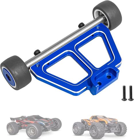 مجموعة قضبان العجلة المصنوعة من الألومنيوم لعجلة الوقوف لـ 1/16 Traxxas Mini XRT VXL-3s 108076-1 Mini Maxx BL-2s 107154-1 جزء ترقيات الشاحنة الوحشية (أزرق) in Kuwait