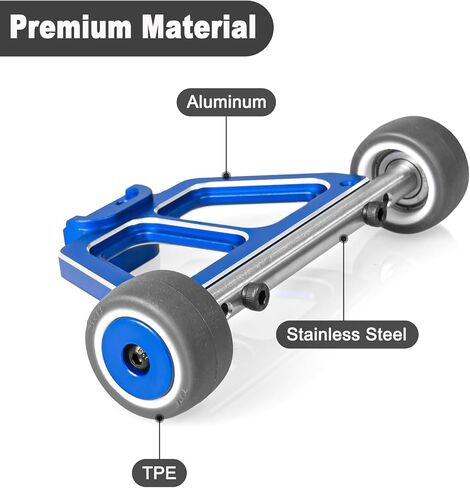 مجموعة قضبان العجلة المصنوعة من الألومنيوم لعجلة الوقوف لـ 1/16 Traxxas Mini XRT VXL-3s 108076-1 Mini Maxx BL-2s 107154-1 جزء ترقيات الشاحنة الوحشية (أزرق) in Kuwait