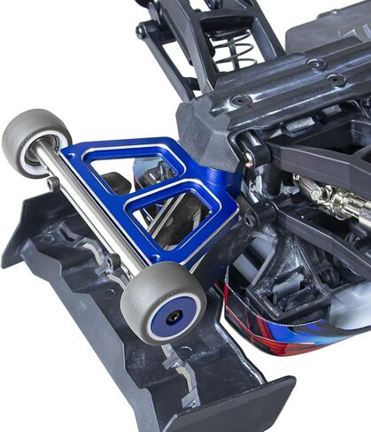 مجموعة قضبان العجلة المصنوعة من الألومنيوم لعجلة الوقوف لـ 1/16 Traxxas Mini XRT VXL-3s 108076-1 Mini Maxx BL-2s 107154-1 جزء ترقيات الشاحنة الوحشية (أزرق) in Kuwait