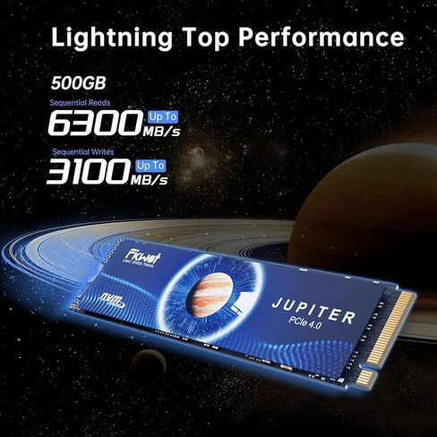 FX910 2TB M.2 NVMe SSD for PS5&PC, PCIe Gen4 2280 Gaming SSD with Heatsink, Up to 7300MB/s, Internal Solid State Drive in Kuwait