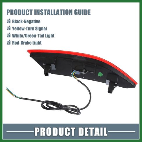Motoforti Rear Bumper Reflector LED Fog Brake Tail Turn Signal Light 33505T7SA01 33555T7SA01 Red Yellow for Honda HR-V 2015-2021 Red Lens (Set of 2) Long-Lasting in Saudi Arabia