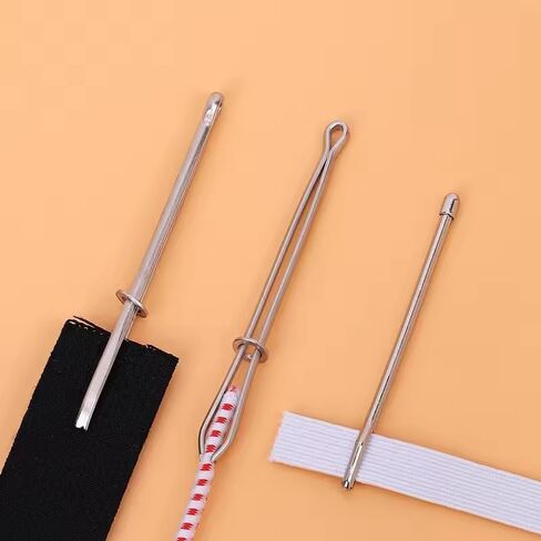 2Sets Mini Sewing Drawstring Tools Easy Pull Band Tape Portable Thread Needle Cross Stitch Threader Elastic Clamp in Saudi Arabia