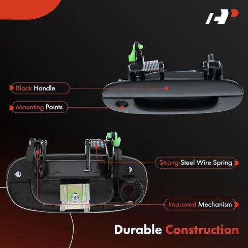 A-Premium Outside Exterior Door Handles Compatible with Dodge Ram 1500 1994-2001, Ram 2500 3500 1994-2002, Textured Black, 2-PC Set, Front Driver and Passenger Side in Saudi Arabia