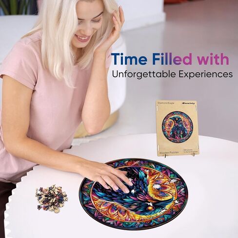 أحجية خشبية من ريوينتي للبالغين، ألغاز علم النسر 200 قطعة، لغز فريد من نوعه لديكور الحائط مع صندوق عيد ميلاد للعبة العائلة 11.2 × 11.2 بوصة in Kuwait