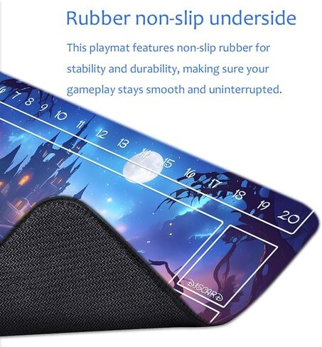 Playmats Compatible for Lorcana Playmat Size 24x14 Inches TCG Gaming Mat, Non-Slip Rubber with Zones Play Mat and Free Storage Bag (DIS7) in Saudi Arabia