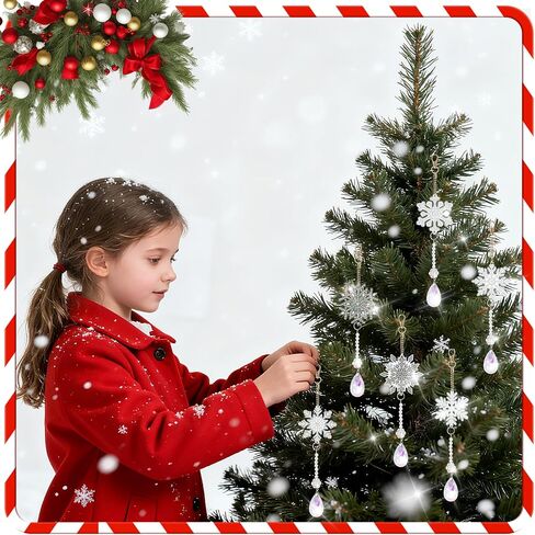 6 Pcs Snowflake Diamond Painting Keychain Kit 5d DIY Diamond Art Suncatchers Wind Chimes Hanging Ornaments for Christmas Crafts Decoration in Saudi Arabia