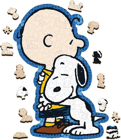 Peanuts Puzzles for Adults – Charlie Brown Wooden Puzzle, 200 Pieces Unique Shaped Jigsaw Puzzles, Snoopy Gifts for Women, 5MM Thick, Officially Licensed Merchandise – Better Together, 9" x 12.8" in Saudi Arabia
