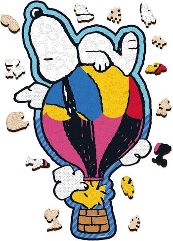 Peanuts Puzzles for Adults – Charlie Brown Wooden Puzzle, 200 Pieces Unique Shaped Jigsaw Puzzles, Snoopy Gifts for Women, 5MM Thick, Officially Licensed Merchandise – Better Together, 9" x 12.8" in Saudi Arabia