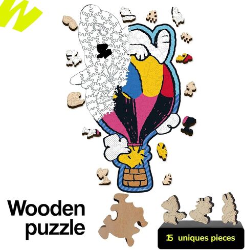 Peanuts Puzzles for Adults – Charlie Brown Wooden Puzzle, 200 Pieces Unique Shaped Jigsaw Puzzles, Snoopy Gifts for Women, 5MM Thick, Officially Licensed Merchandise – Better Together, 9" x 12.8" in Saudi Arabia