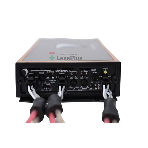 مكبر صوت Diamond Audio MICRO82U للدراجات النارية ثنائي القناة من الفئة D، متوافق مع Harley Davidson، يتضمن مقبض الجهير، 200 واط × 2 @ 4 أوم، 300 واط × 2 @ 2 أوم in Kuwait