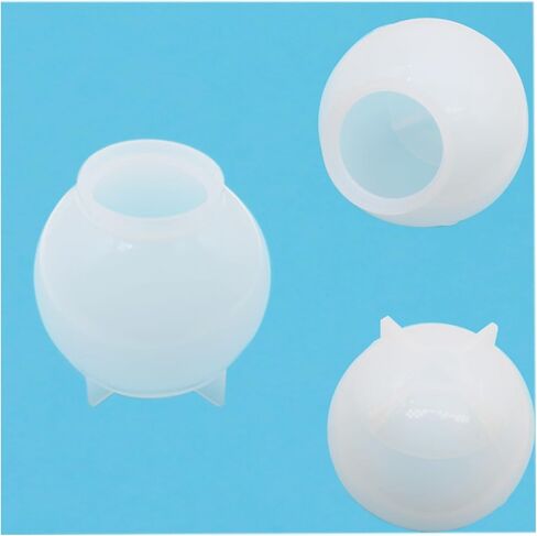 8 Pcs Sphere Resin Molds 3D Seamless Ball Shaped Silicone Molds Resin Epoxy Molds for Home Decor Flowers Preservation in Saudi Arabia