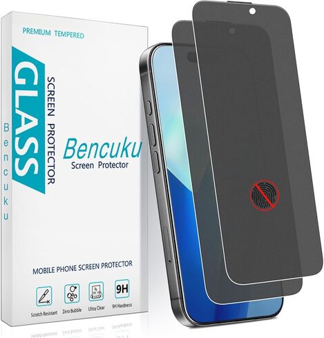 by HPTech (2 Pack) Privacy Screen Protector Designed for iPhone 8 Plus and iPhone 7 Plus 5.5-inch Anti-Spy Tempered Glass, Anti Scratch, Bubble Free in Kuwait