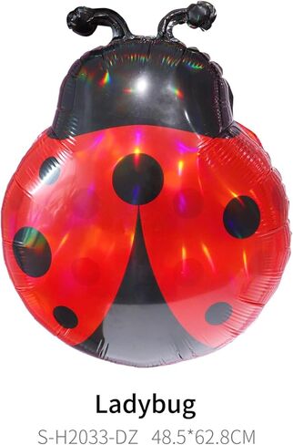 6pcs 25inch Ladybug Balloons Daisy Balloon Bug Balloons for Lady Bug Birthday Party Decorations Love Bug Baby Shower Decorations Christmas Ladybug Baby Shower Decorations Young Wild and Three Party in Saudi Arabia
