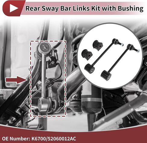 No.K6700 Rear Stabilizer Bar Links with 2 Pcs Bushing for GMC Yukon 2000-2014 for Chevrolet Tahoe 2000-2014 Sway Bar Link Kits 1 Set in Saudi Arabia