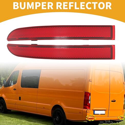 Bumper Reflector No.A9108204800/A9108204900 - Rear Bumper Reflector Side Marker - for Mercedes-Benz Sprinter 1500 2500 3500 2019-2022 Red - 1 Pair in Saudi Arabia