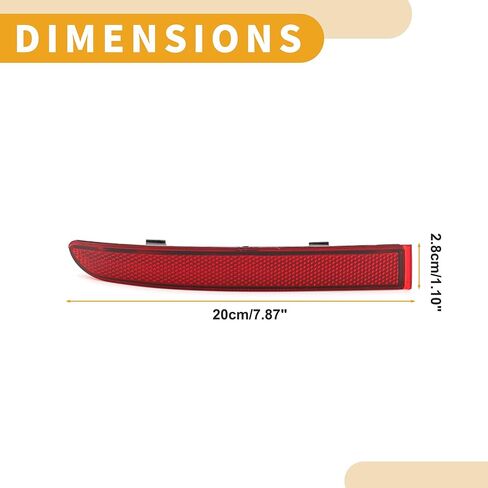 Bumper Reflector No.A9108204800/A9108204900 - Rear Bumper Reflector Side Marker - for Mercedes-Benz Sprinter 1500 2500 3500 2019-2022 Red - 1 Pair in Saudi Arabia