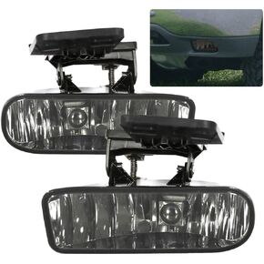 Driver and Passenger Fog Lights Lamps Replacement for GMC Pickup Truck SUV 10385054 10385055 (Chrome) (CHROME) (SMOKE1) in Saudi Arabia