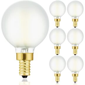 LEOOLS Dimmable G16.5 LED Bulbs,E26 Edison LED Light Bulbs,6W Equal 60 Watt Light Bulb,600lm,Amber Warm White 2700K,Globe Light Bulb for Pendant,Vintage LED Filament Edison Bulb With Decorative,6Pcs in Kuwait