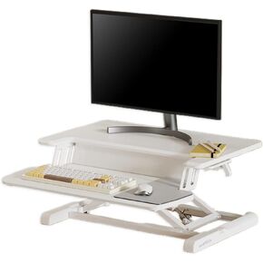 محول من طبقتين، إطار لزيادة ارتفاع الكمبيوتر، حامل مكتب للجلوس قابل للتعديل مع فتحة منظمة وحامل هاتف يناسب الشاشات المزدوجة، A-65 * 61.5 * 11-43.5 سم in Kuwait