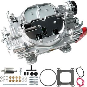 1903 Carburetor 500 CFM 4 Barrel Fit for Edelbrock AVS2 Series Electric Choke, Aluminum Square Flange Dual Quad Annular Boosters in Kuwait
