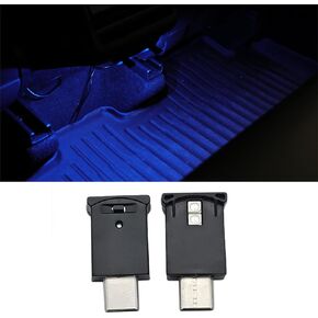 2PCS USB Ambient Light for Model Y Juniper/3 Highland Plug-in Type C Atmosphere Lamp fit for Cars RGB USB-C Portable Auto Ambient Lighting Night Light Accessories for Model Y Juniper in Kuwait