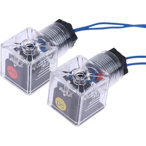1Pcs DC 24V Solenoid Coil Hydraulic Valve Transparent Voltage With Wire Waterproof And Dustproof Universal Accessories(01) in Saudi Arabia