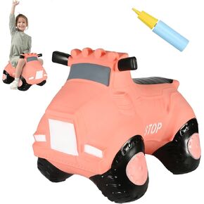 INPANY Teddy Bear Bouncy Horse Hopper Toys, Toddlers Bouncing Animal, Inflatable Hopping Buddies, Kid Ride on Rubber Bouncer, Outdoor Indoor Baby Cute Birthday Gifts for 2 3 4 Year Old Girls Boys in Kuwait