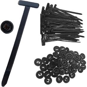 100 PCS Nylon Universal Cable Tie Buckles for Car, Heavy Duty Plastic Rivets, Zipper Clips, Cable Ties Buckle Fasteners Car Body, Perfect for Vehicle Repair, and Fix Wood Boards and for DIY Designs in Kuwait