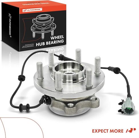 A-Premium Front Wheel Bearing and Hub Assembly with ABS & 6-Lug Compatible with Nissan Frontier 2005-2019, Pathfinder 2005-2012, Xterra 2005-2015 & Suzuki Equator 2009-2012, 4WD in Saudi Arabia