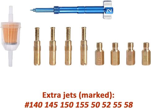 Carburetor for Kawasaki KX250F 2004-2010 FCR MX 38MM Carb, with Air Fuel Mixture Screw (Blue) in Saudi Arabia