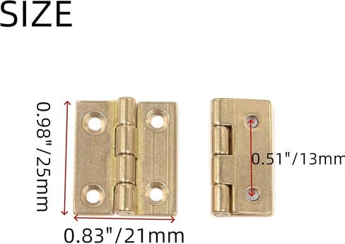 Cabinet Hinges Mcredy Brass Hinge Black 1 Inch Butt Hinge Small Butt Hinges for Wooden Box Pack of 2 in Saudi Arabia