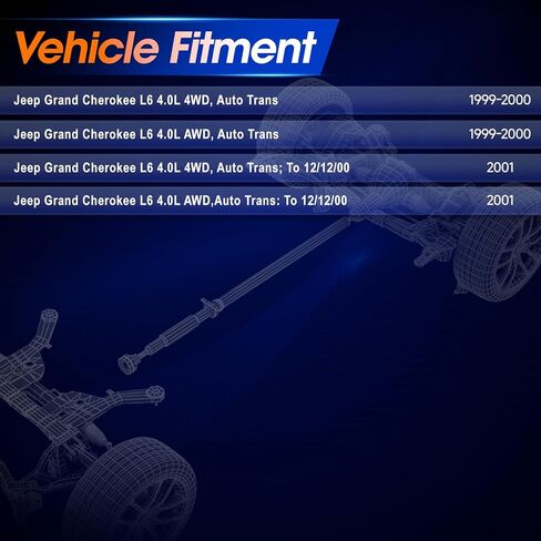 938-142 Front Drive Shaft Assembly Fit for Jeep Grand Cherokee 1999 2000 2001 [ Automatic Transmission] Complete Prop Shaft Driveshaft Replaces 52099497AC, 52099497 in Kuwait