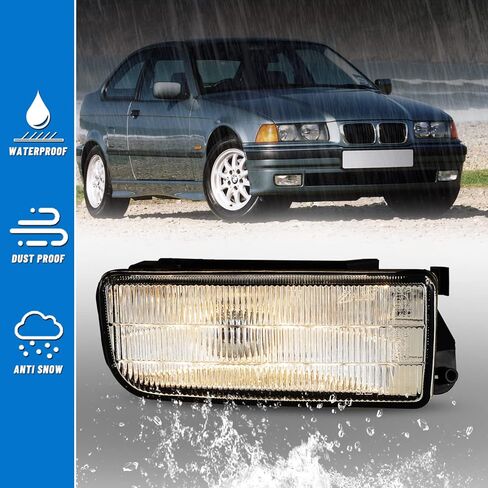 مصابيح الضباب متوافقة مع BMW 318ti 318is 318i 320i 325is 325i 323is 323i 328is 328i M3 1992-1999 مجموعة مصابيح سائق الركاب استبدال واضح in Saudi Arabia
