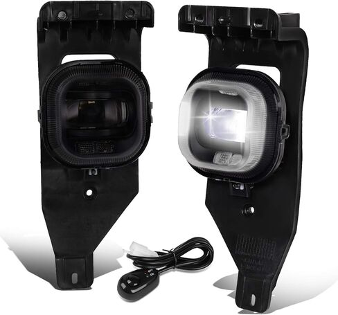 Auto Dynasty High Power LED Projector Driving Fog Lights Lamp with Switch Compatible with Ford F250 F350 F450 F550 Super Duty Excursion 05-07, Pair, Smoked Lens in Saudi Arabia