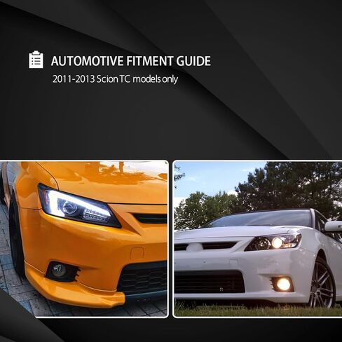 Autozensation متوافق مع مصابيح الضباب ذات العدسات الصفراء Scion Tc 2011-2013 + مصابيح H11 + مفتاح متضمن زوج L+R in Kuwait