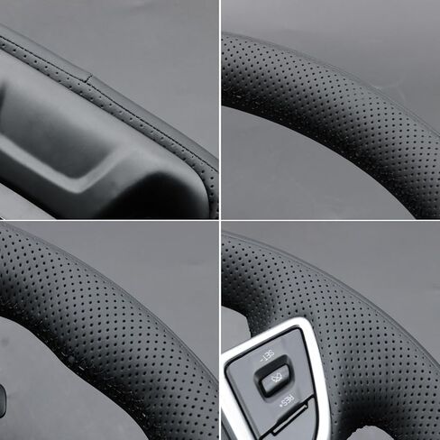 MEWANT Hand Stitched White Leather Steering Wheel Cover Wrap for Chevrolet Camaro 2017-2022 Steering Wheel Accessories for Chevrolet Camaro 2017-2022 in Saudi Arabia