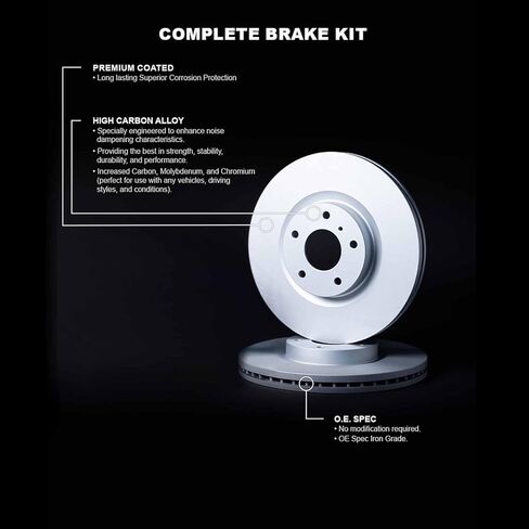 R1 Concepts Rear Brake Rotors For 2019-2024 Subaru Ascent| Blank Disc Brake Rotors| Brakes and Rotors Brakes and Rotors in Saudi Arabia