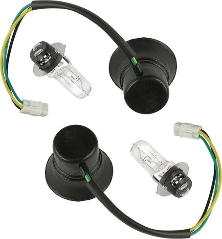 Caltric 2x Headlight Socket and Bulb Compatible with Yamaha Rhino 660 YXR660F 4X4 2006 in Saudi Arabia