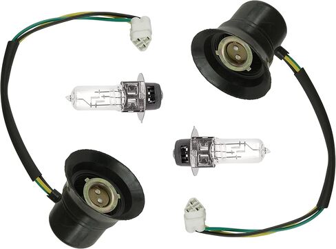 Caltric 2x Headlight Socket and Bulb Compatible with Yamaha Rhino 660 YXR660F 4X4 2006 in Saudi Arabia