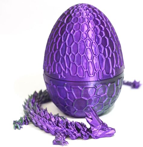 3D Printed Dragon,Chinese Dragon Egg,Dragon Statue,Home Office Decor,Fidget Toys for Autism/ADHD,3D Printed Gift Toy,Fidget Toys, Executive Desk Toys (Purple) in Saudi Arabia