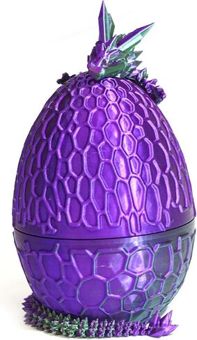 3D Printed Dragon,Chinese Dragon Egg,Dragon Statue,Home Office Decor,Fidget Toys for Autism/ADHD,3D Printed Gift Toy,Fidget Toys, Executive Desk Toys (Purple) in Saudi Arabia