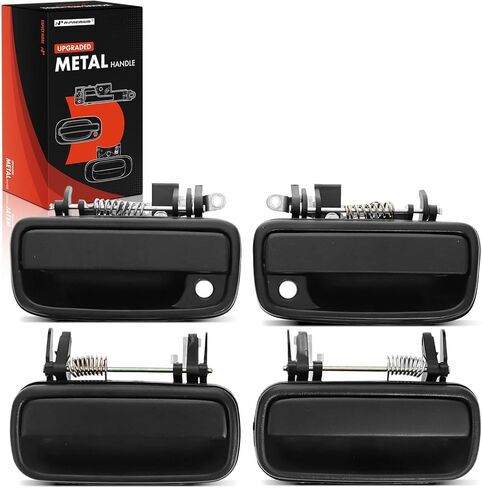 A-Premium Upgraded Metal Exterior Door Handles Compatible with Toyota Tacoma 2001 2002 2003 2004, Black, 4-PC Set, Front & Rear Driver and Passenger Side, Replace# 6923035080MT in Saudi Arabia