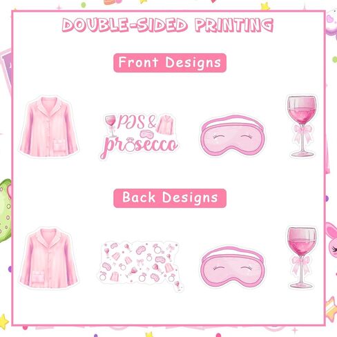 Pjs Bridal Shower Decoration, 24pcs Pjs Cupcake Topper Pink Blindfold Cake Decoration for Woman Sleepover Birthday Bachelorette Party Decoration in Saudi Arabia